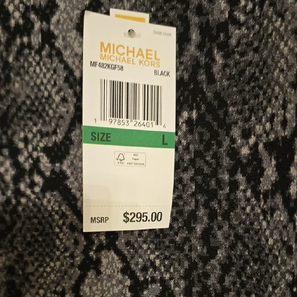 Michael Kors Black and Gray Sheath Maxi Dress Sleeveless - Picture 3 of 16